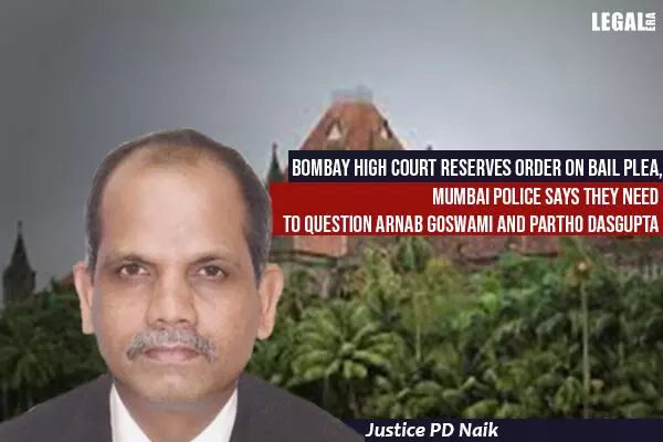 Bombay High Court Reserves Order on Bail Plea of Partho Dasgupta