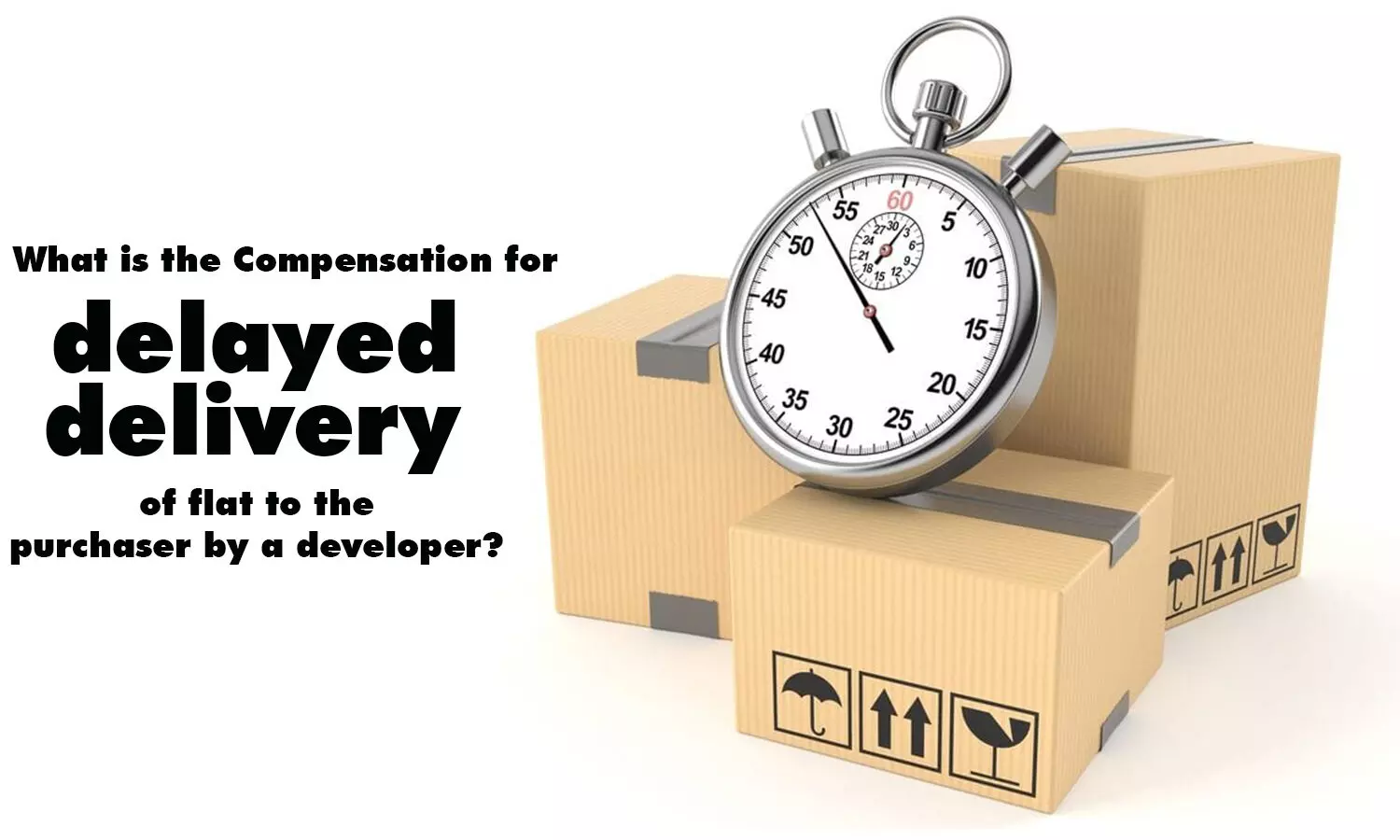 What is the Compensation for delayed delivery of flat to the purchaser by a developer?
