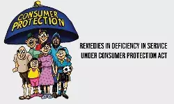 What are the remedies for service deficiency under Consumer Protection Act?