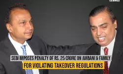 SEBI imposes Penalty of Rs. 25 crore on Ambani & Family for Violating Takeover Regulations SEBI imposes Penalty of Rs. 25 crore on Ambani & Family for Violating Takeover Regulations