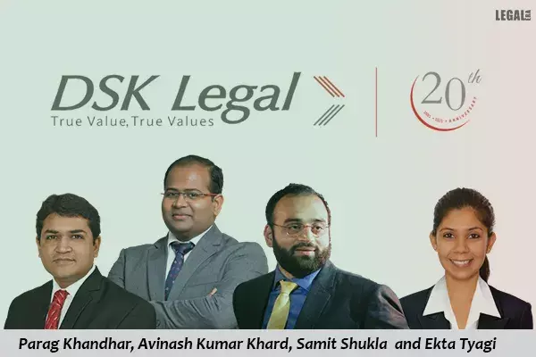 DSK Legal promotes Avinash Kumar Khard, Parag Khandhar, Samit Shukla & Ekta Tyagi