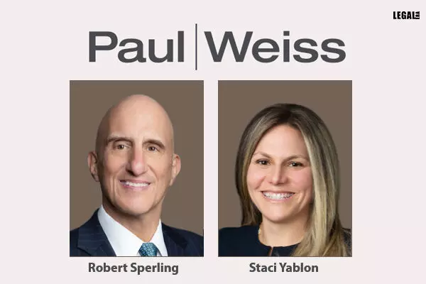 Robert Sperling and Staci Yablon hired by Paul Weiss as partners