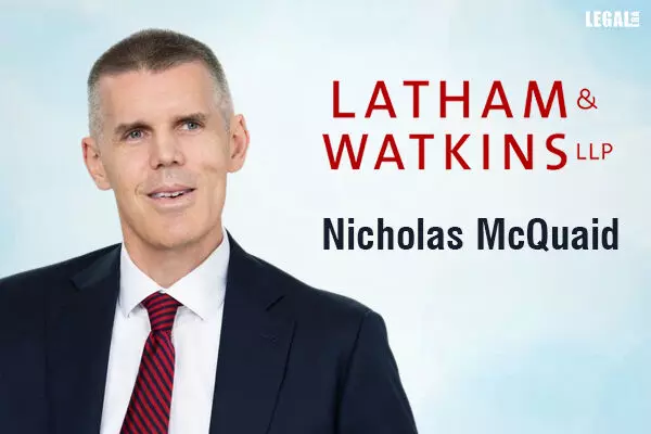Latham greets ex-Criminal Division Deputy Assistant Attorney General Nicholas McQuaid
