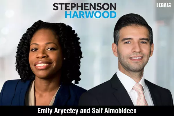 Dubai-Based Lawyers Emily Aryeetey and Saif Almobideen Named Partners at Stephenson Harwood