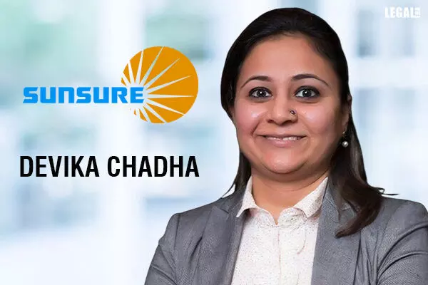 Seasoned Legal Professional Devika Chadha Joins Sunsure Energy as General Counsel