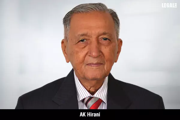 A. K. Hirani, Senior Partner at Majmudar & Partners passes away