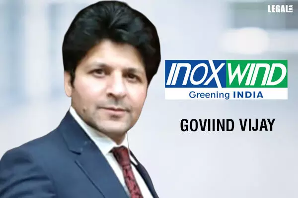 Goviind Vijay Appointed Senior Vice President and Head of Legal at Inox Wind