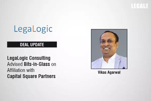 LegaLogic Consulting Advised Bits-in-Glass on Affiliation With Capital Square Partners