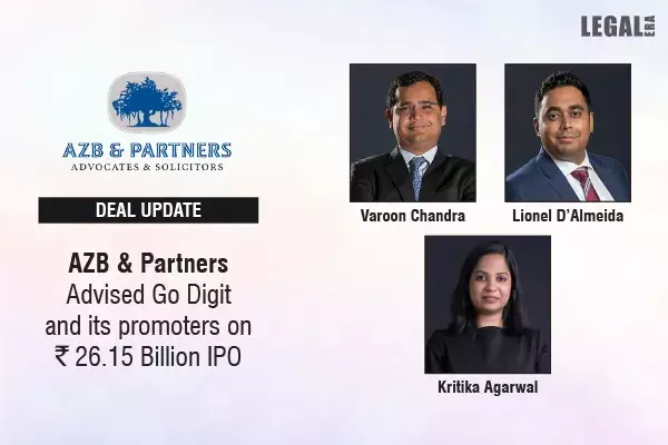 AZB & Partners Advised Go Digit And Its Promoters On ₹26.15 Billion IPO