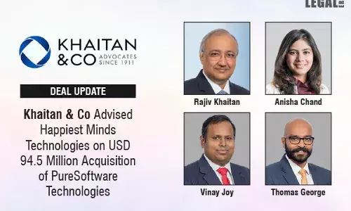 Khaitan & Co Advised Happiest Minds Technologies On USD 94.5 Million Acquisition Of PureSoftware Technologies Khaitan & Co Advised Happiest Minds Technologies On USD 94.5 Million Acquisition Of PureSoftware Technologies