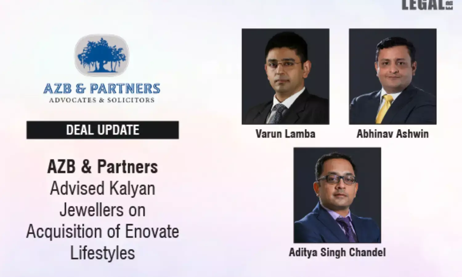 AZB & Partners Advised Kalyan Jewellers On Acquisition Of Enovate Lifestyles