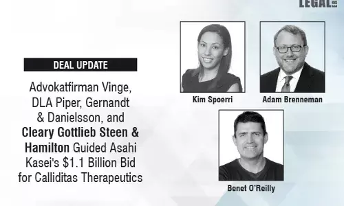 Advokatfirman Vinge, DLA Piper, Gernandt & Danielsson, And Cleary Gottlieb Steen & Hamilton Guided Asahi Kaseis $1.1 Billion Bid For Calliditas Therapeutics
