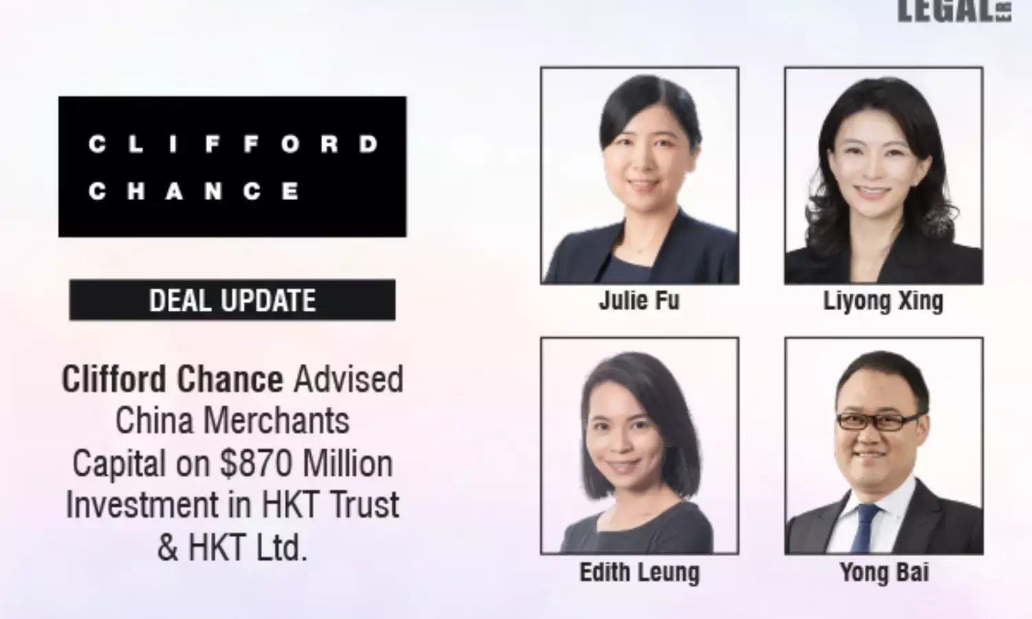 Clifford Chance Advised China Merchants Capital On $870 Million Investment In HKT Trust & HKT Ltd.