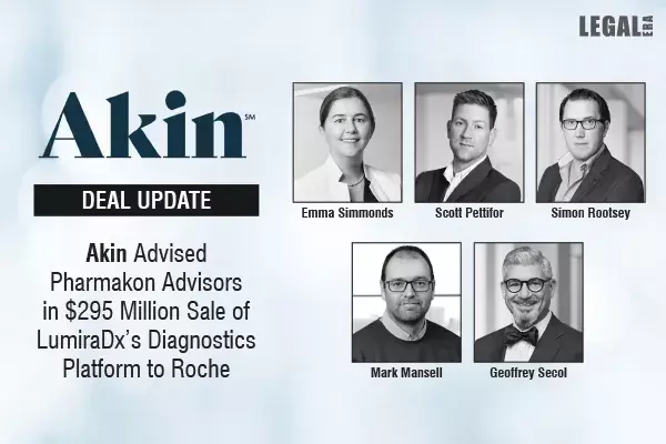 Akin Advised Pharmakon Advisors In $295 Million Sale Of LumiraDx’s Diagnostics Platform To Roche