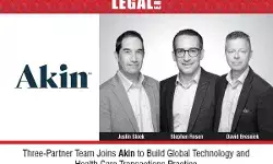Three-Partner Team Joins Akin To Build Global Technology And Health Care Transactions Practice