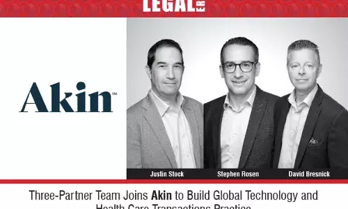 Three-Partner Team Joins Akin To Build Global Technology And Health Care Transactions Practice