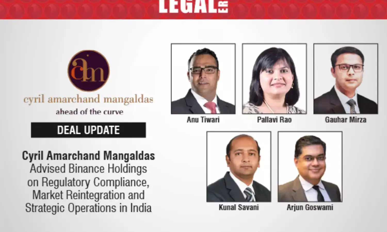 Cyril Amarchand Mangaldas Advised Binance Holdings On Regulatory Compliance, Market Reintegration And Strategic Operations In India