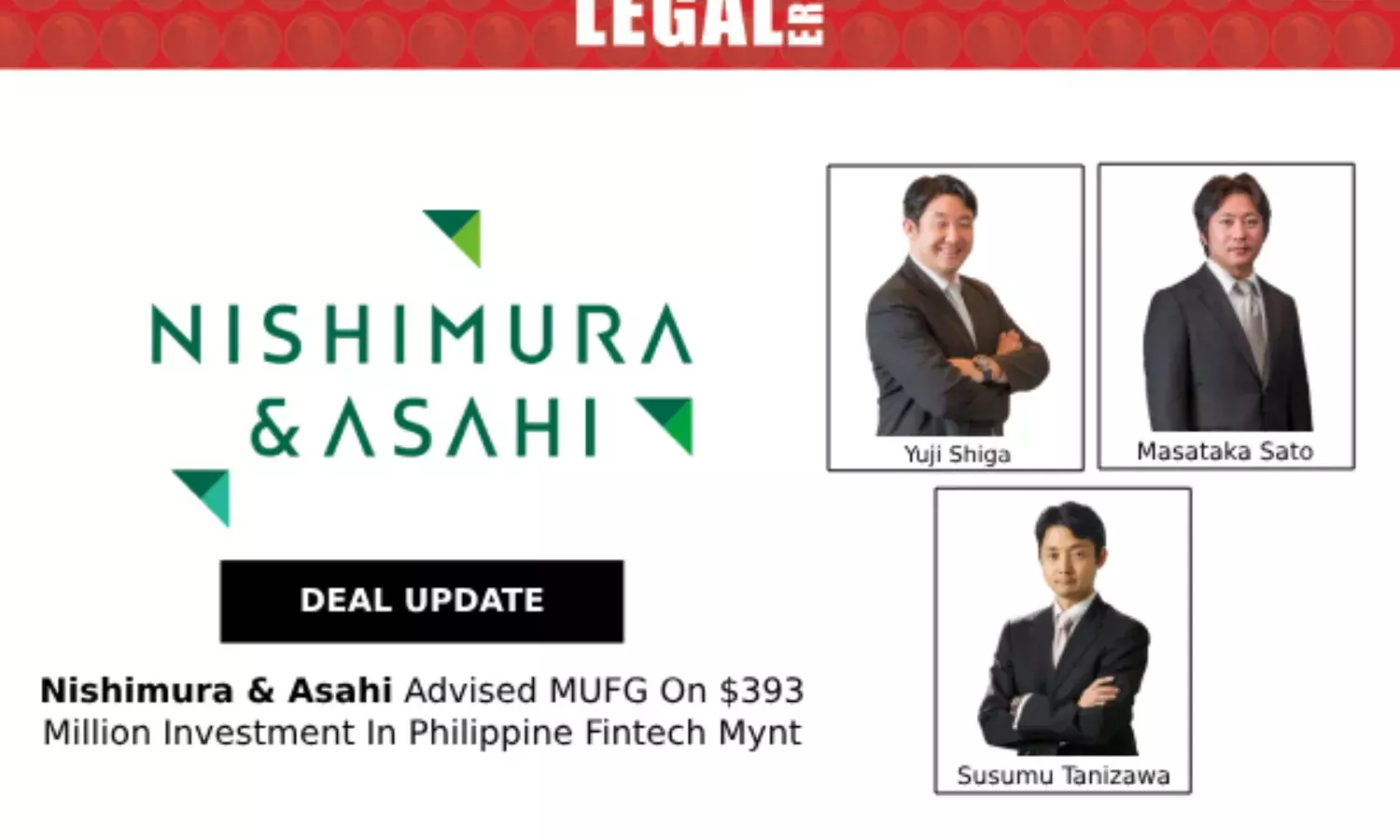 Nishimura & Asahi Advised MUFG On $393 Million Investment In Philippine Fintech Mynt
