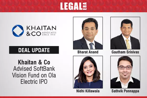 Khaitan & Co Advised SoftBank Vision Fund On Ola Electric IPO