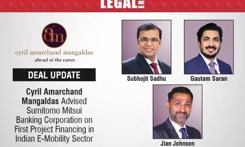 Cyril Amarchand Mangaldas Advised Sumitomo Mitsui Banking Corporation On First Project Financing In Indian E-Mobility Sector