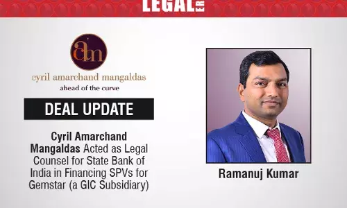 Cyril Amarchand Mangaldas Acted As Legal Counsel For State Bank Of India In Financing SPVs For Gemstar (a GIC Subsidiary) Cyril Amarchand Mangaldas Acted As Legal Counsel For State Bank Of India In Financing SPVs For Gemstar (a GIC Subsidiary)