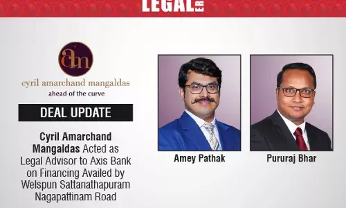 Cyril Amarchand Mangaldas Acted As Legal Advisor To Axis Bank On Financing Availed By Welspun Sattanathapuram Nagapattinam Road Cyril Amarchand Mangaldas Acted As Legal Advisor To Axis Bank On Financing Availed By Welspun Sattanathapuram Nagapattinam Road