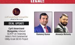 Cyril Amarchand Mangaldas Advised GEAPP On Financing India’s First Commercial Utility-Scale BESS Project