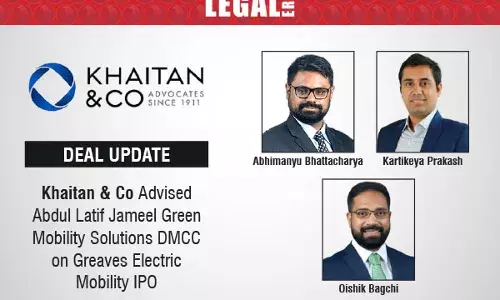 Khaitan & Co Advised Abdul Latif Jameel Green Mobility Solutions DMCC On Greaves Electric Mobility IPO