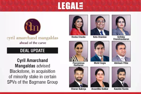 Cyril Amarchand Mangaldas Advised Blackstone, In Acquisition Of Minority Stake In Certain SPVs Of The Bagmane Group. Cyril Amarchand Mangaldas Advised Blackstone, In Acquisition Of Minority Stake In Certain SPVs Of The Bagmane Group.