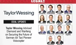 Taylor Wessing Advised Diamond and Wanfeng on Securing the Future of German Air Taxi Pioneer Volocopter