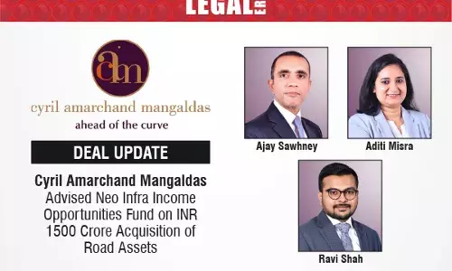 Cyril Amarchand Mangaldas Advised Neo Infra Income Opportunities Fund On INR 1500 Crore Acquisition Of Road Assets