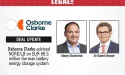 Osborne Clarke Advised NORD/LB On EUR 86.5 Million German Battery Energy Storage System