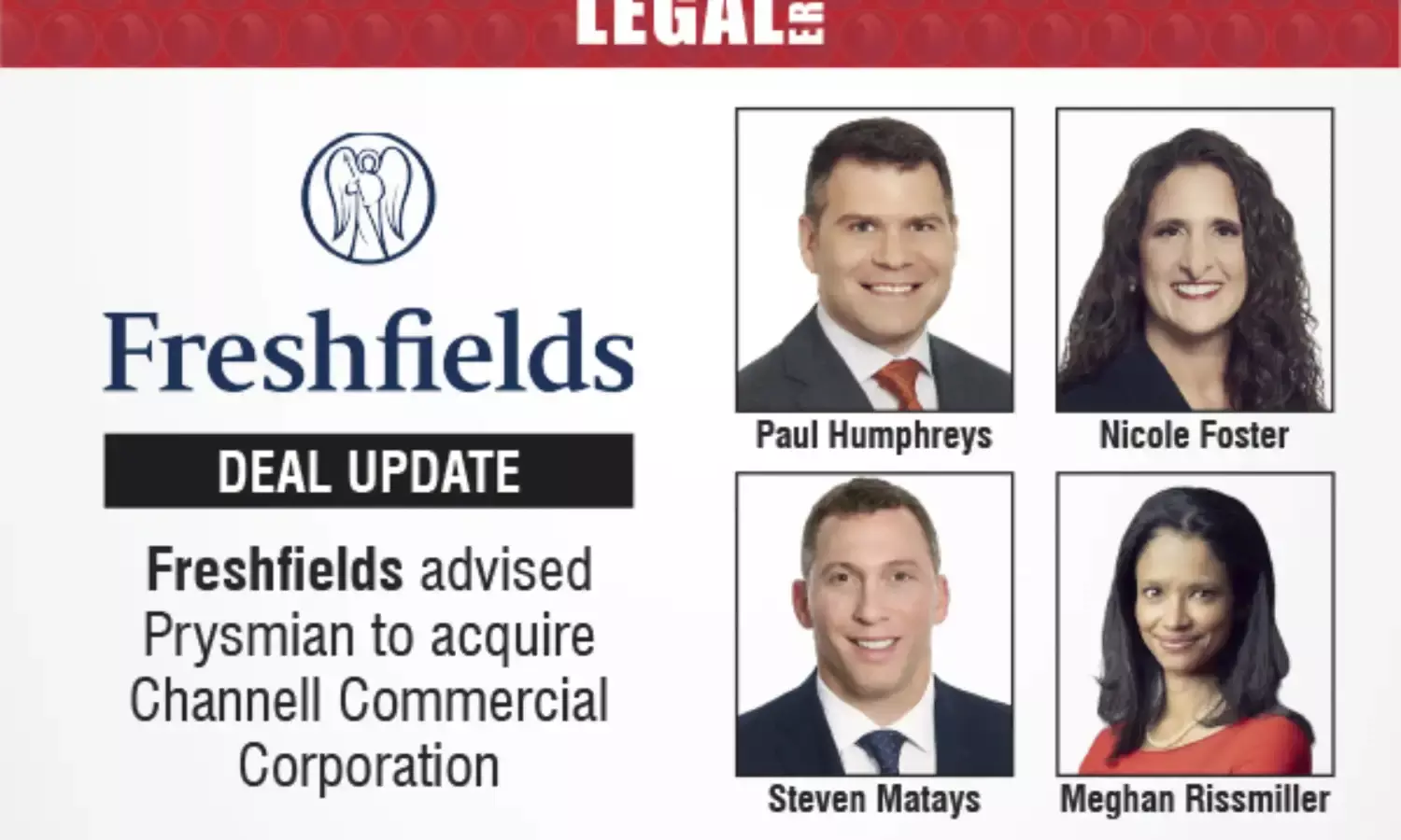 Freshfields Advised Prysmian To Acquire Channell Commercial Corporation