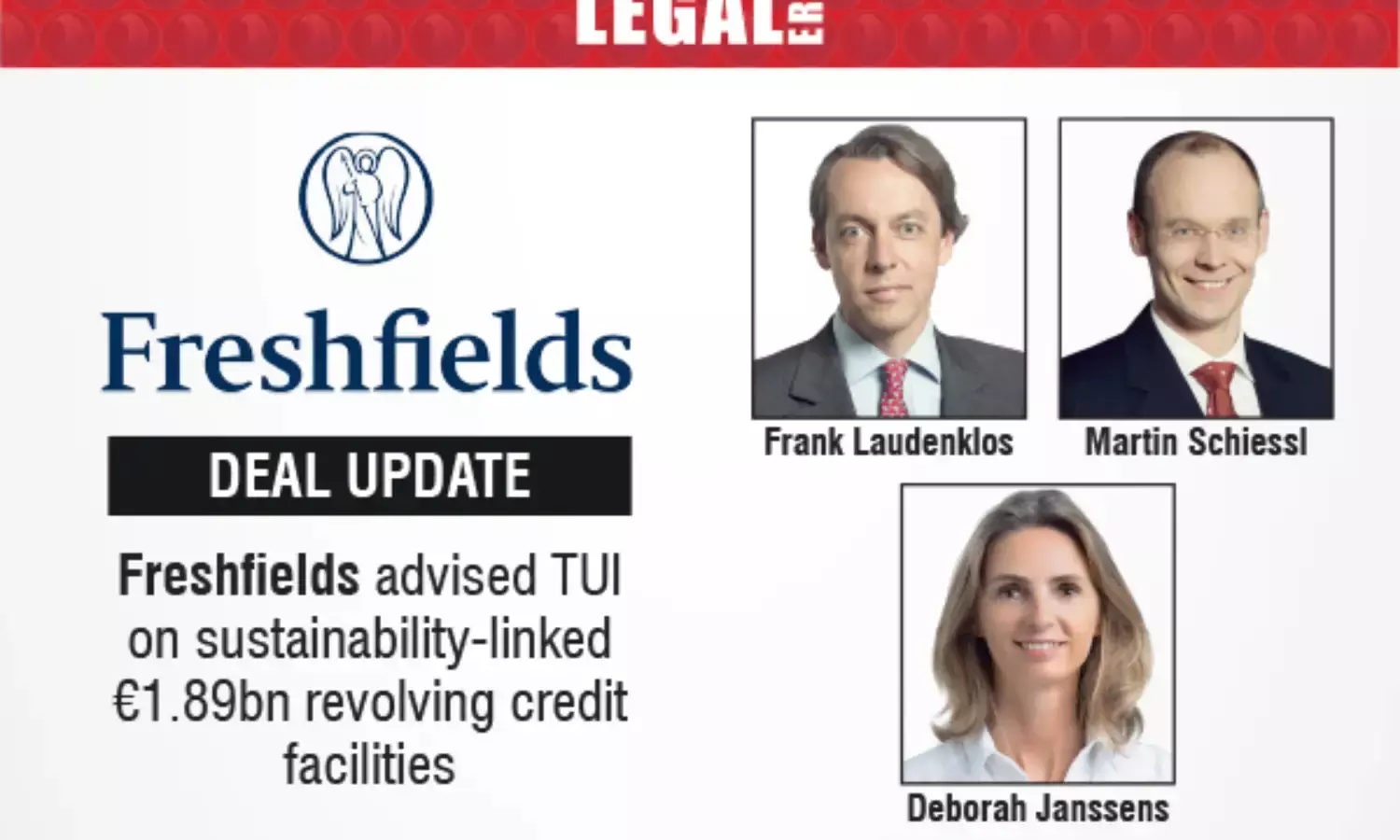 Freshfields Advised TUI On Sustainability-Linked €1.89bn Revolving Credit Facilities