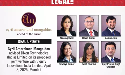 Cyril Amarchand Mangaldas Advised Dixon Technologies (India) Limited On Its Proposed Joint Venture With Signify Innovations India Limited, April 8, 2025, Mumbai. Cyril Amarchand Mangaldas Advised Dixon Technologies (India) Limited On Its Proposed Joint Venture With Signify Innovations India Limited, April 8, 2025, Mumbai.