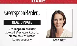 Greenspoon Marder Advised Westgate Resorts On The Sale Of Sutton Lakes Property Greenspoon Marder Advised Westgate Resorts On The Sale Of Sutton Lakes Property
