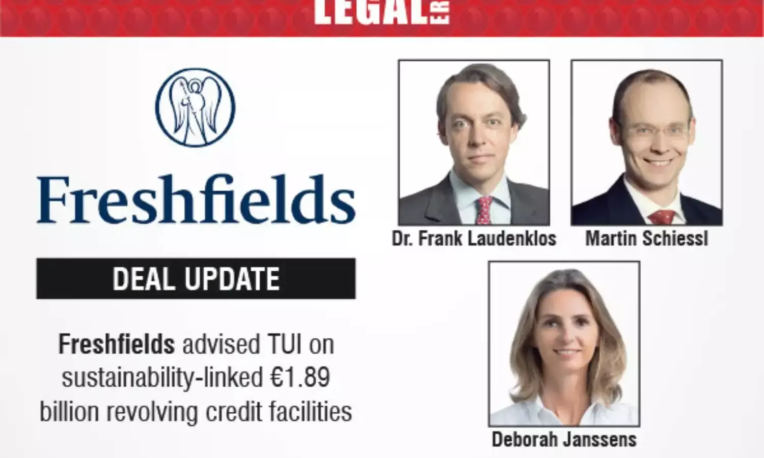 Freshfields Advised TUI On Sustainability-Linked €1.89 Billion Revolving Credit Facilities