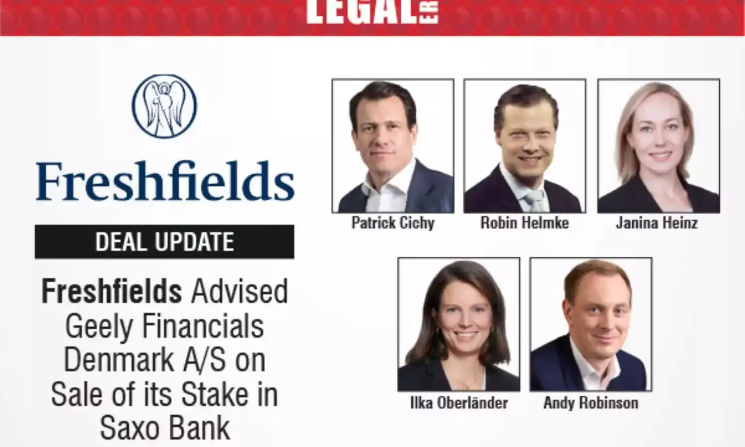 Freshfields Advised Geely Financials Denmark A/S On Sale Of Its Stake In Saxo Bank