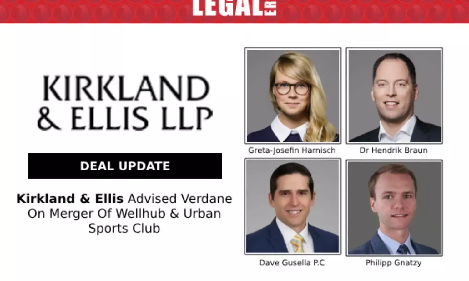 Kirkland & Ellis Advised Verdane on Merger of Wellhub & Urban Sports Club