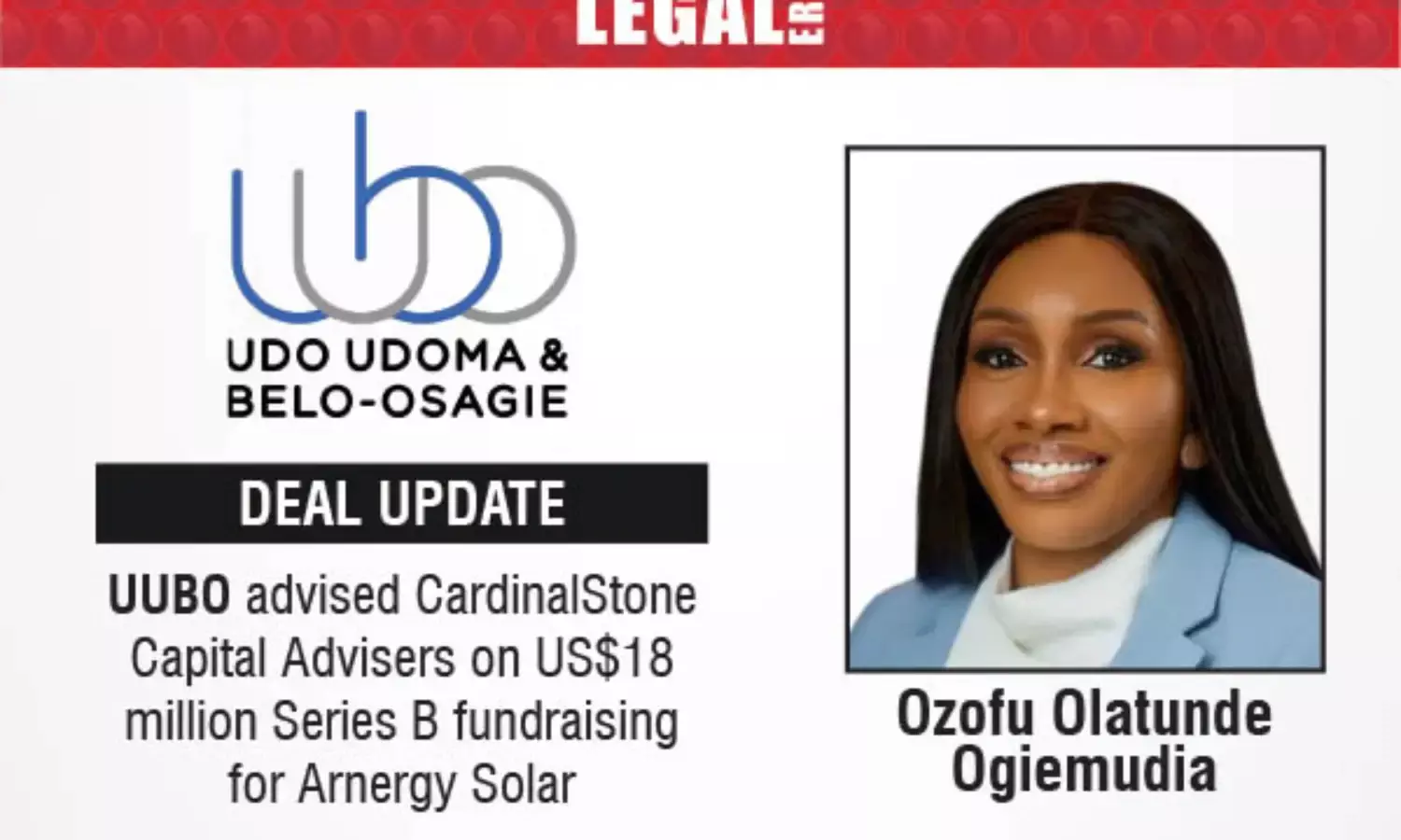 UUBO Advised CardinalStone Capital Advisers On US$18 Million Series B Fundraising For Arnergy Solar