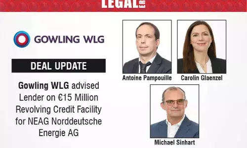 Gowling WLG Advised Lender On €15 Million Revolving Credit Facility For NEAG Norddeutsche Energie AG Gowling WLG Advised Lender On €15 Million Revolving Credit Facility For NEAG Norddeutsche Energie AG