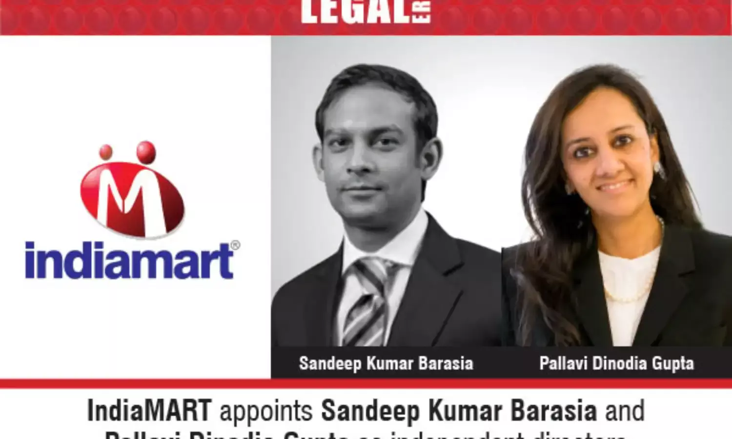 IndiaMART Appoints Sandeep Kumar Barasia And Pallavi Dinodia Gupta As Independent Directors