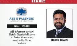 AZB & Partners Advised Metafin Cleantech Finance On Series A investment Round Led By Vertex Ventures