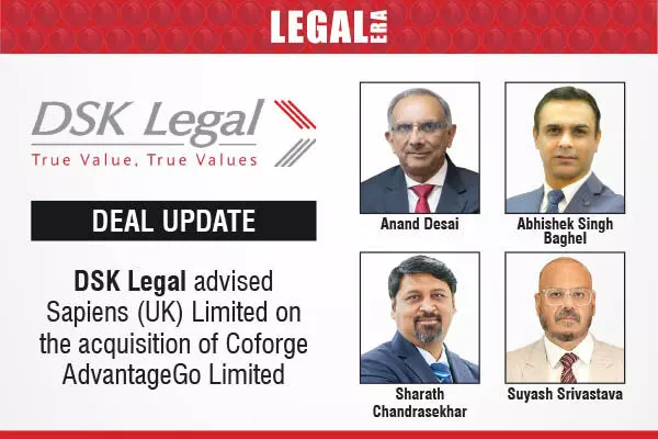 DSK Legal Advised Sapiens (UK) Limited On The Acquisition Of Coforge AdvantageGo Limited
