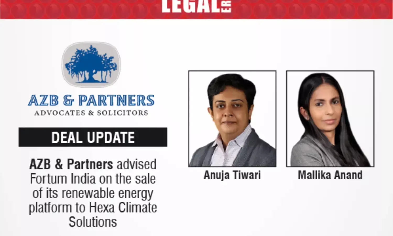 AZB & Partners Advised Fortum India On The Sale Of Its Renewable Energy Platform To Hexa Climate Solutions