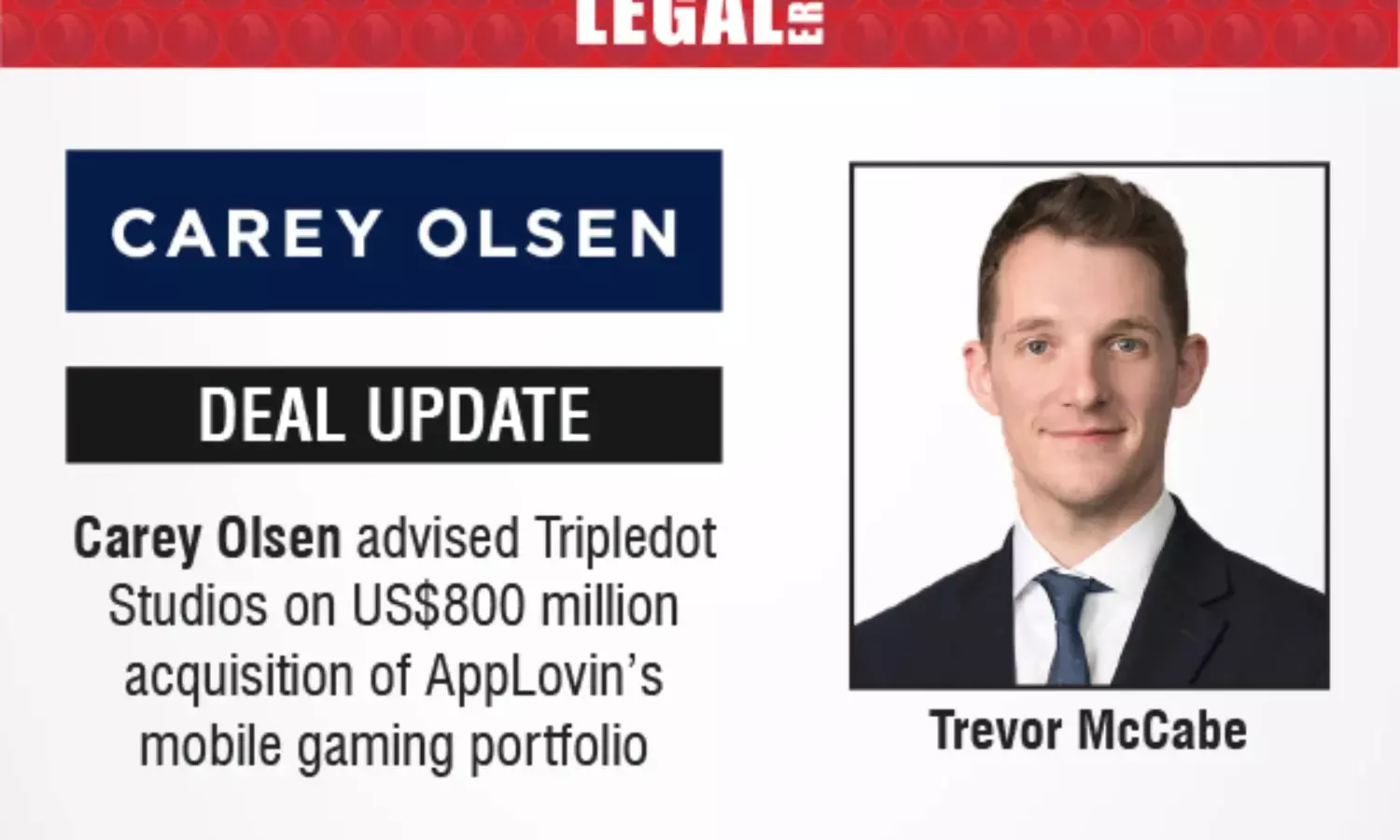 Carey Olsen Advised Tripledot Studios On US$800 Million Acquisition Of AppLovin’s Mobile Gaming Portfolio