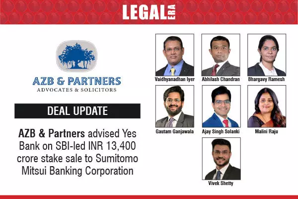AZB & Partners Advised Yes Bank On SBI-led INR 13,400 Crore Stake Sale To Sumitomo Mitsui Banking Corporation