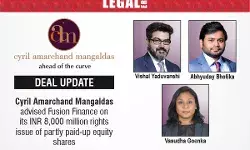 Cyril Amarchand Mangaldas Advised Fusion Finance On Its INR 8,000 Million Rights Issue Of Partly Paid-Up Equity Shares