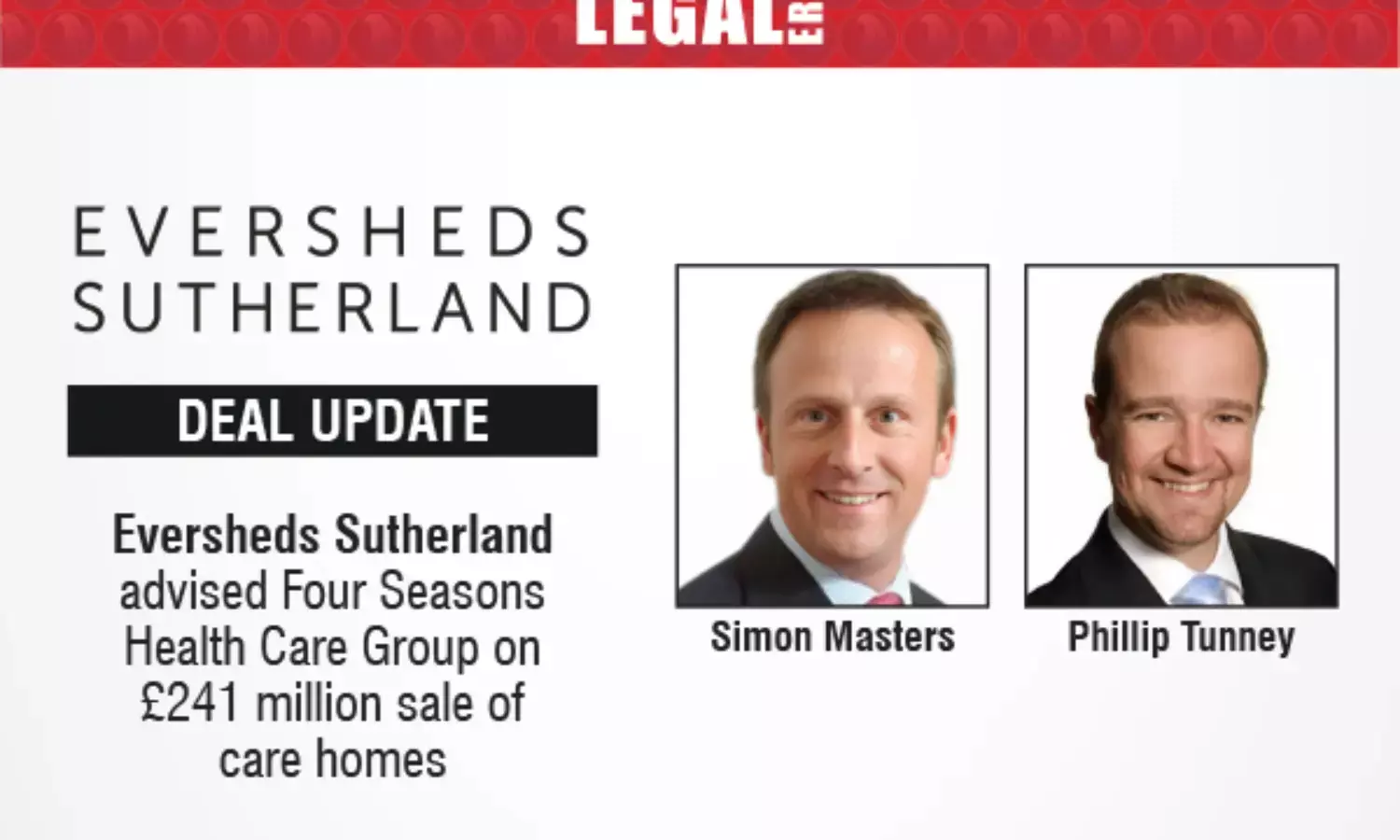 Eversheds Sutherland Advised Four Seasons Health Care Group On £241 Million Sale Of Care Homes