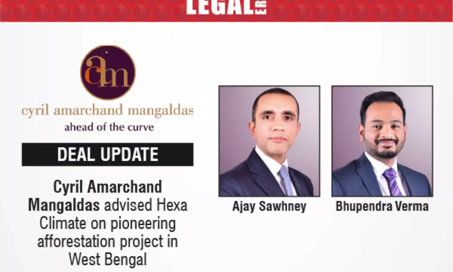 Cyril Amarchand Mangaldas Advised Hexa Climate On Pioneering Afforestation Project In West Bengal